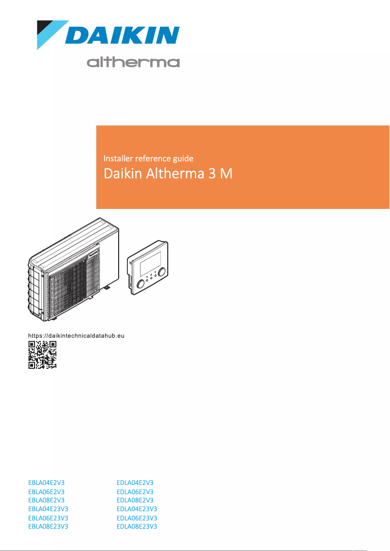Page 1 de la notice Guide d'installation Daikin Altherma 3 M