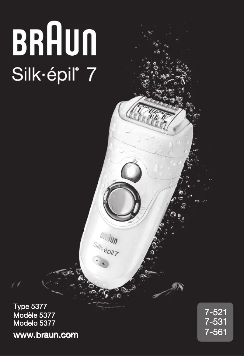 Page n°1 - Manuel utilisateur Braun Silk-épil 7 7-521