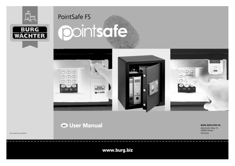 Page 1 de la notice Manuel utilisateur Burgwachter PointSafe P 2 E FS