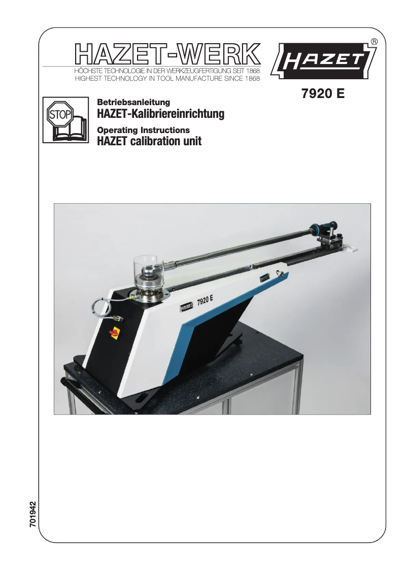 Página 1 del manual Manual de usuario Hazet 7920E