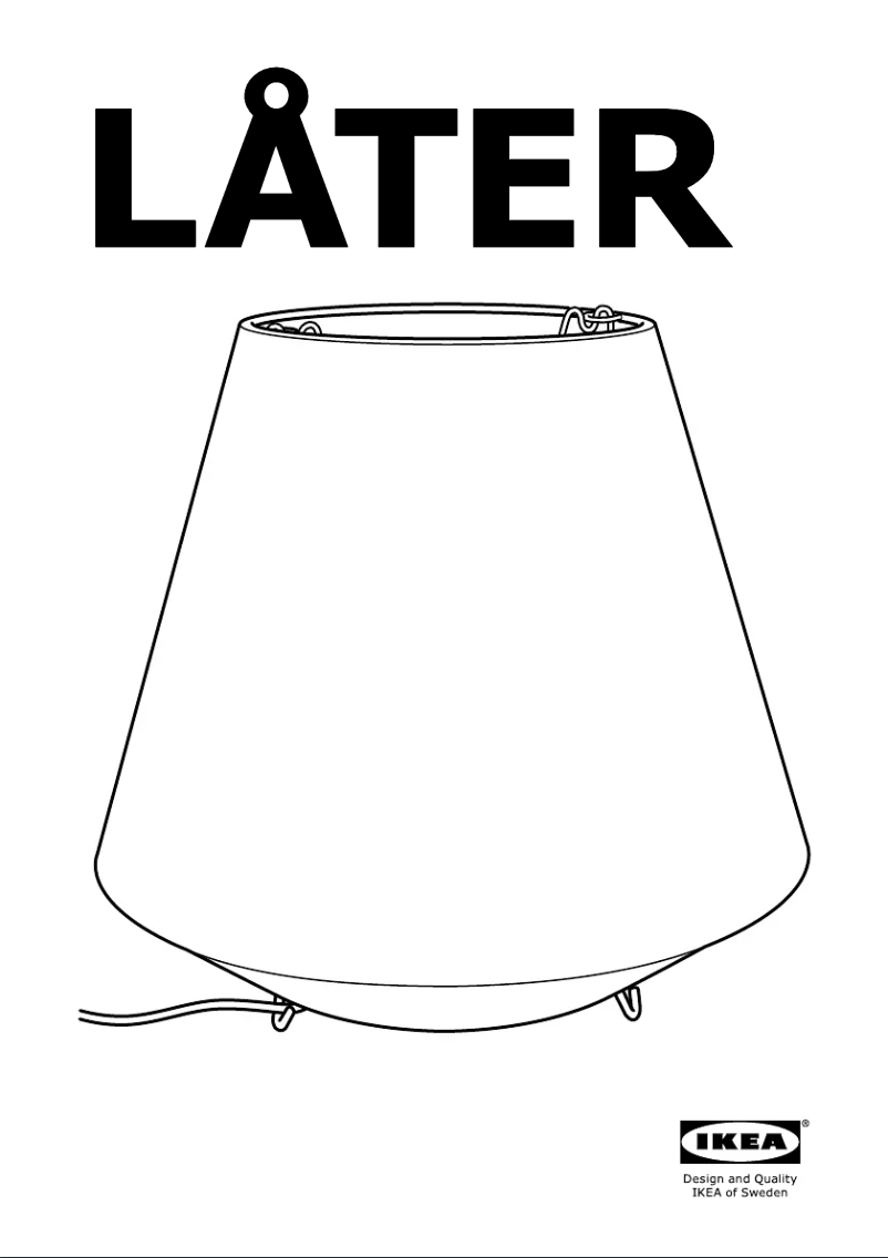 Image de la première page du manuel de l'appareil LATER