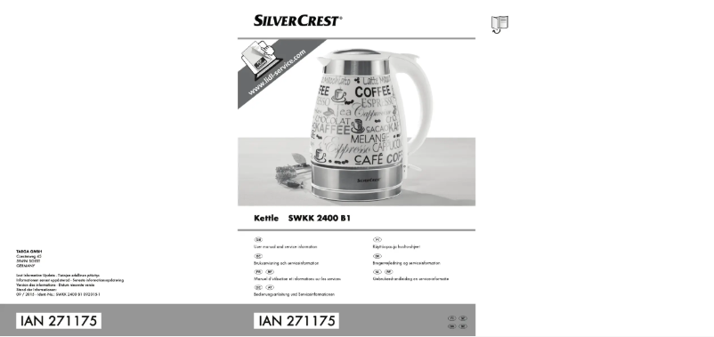 Page 1 de la notice Manuel utilisateur SilverCrest SWKK 2400 B1