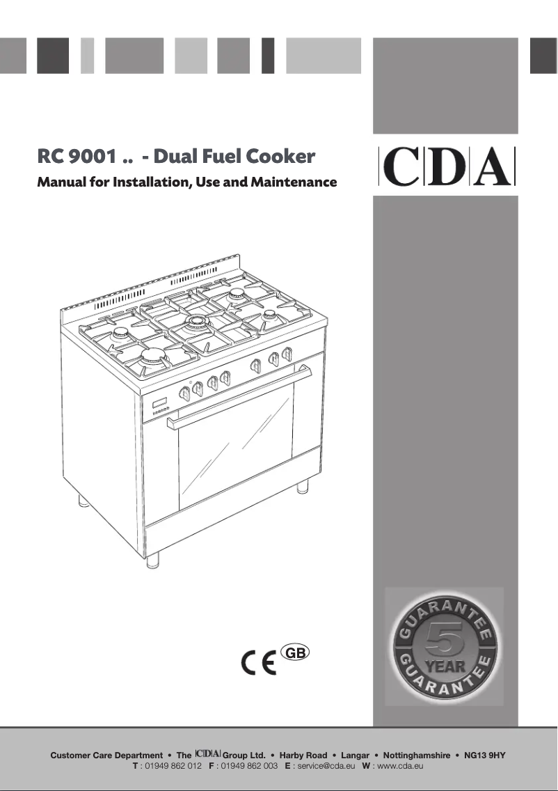 Page 1 of the manual User Manual CDA RC9001