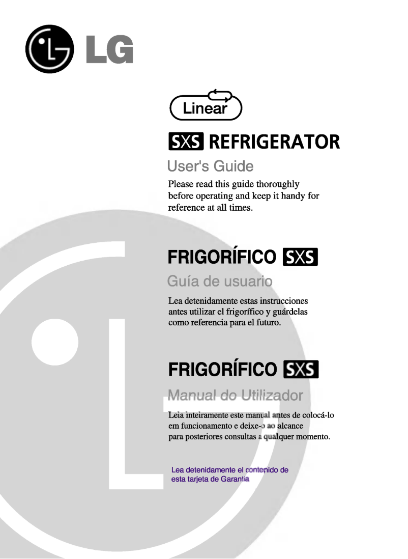 Page n°1 - Manuel utilisateur LG GR-L217BVKV