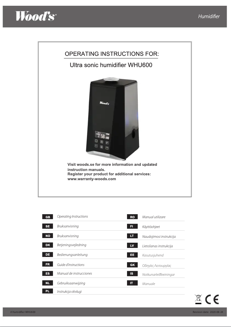 Image de la première page du manuel de l'appareil WHU600