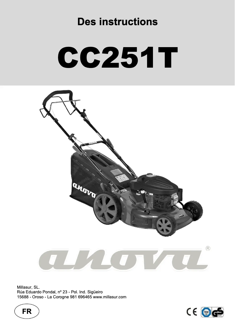 Page n°1 - Manuel utilisateur Anova CC251T