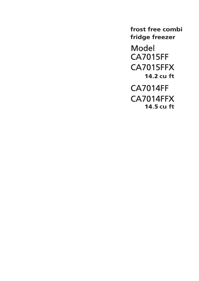 Page n°1 - Manuel utilisateur Beko CA7015FFX