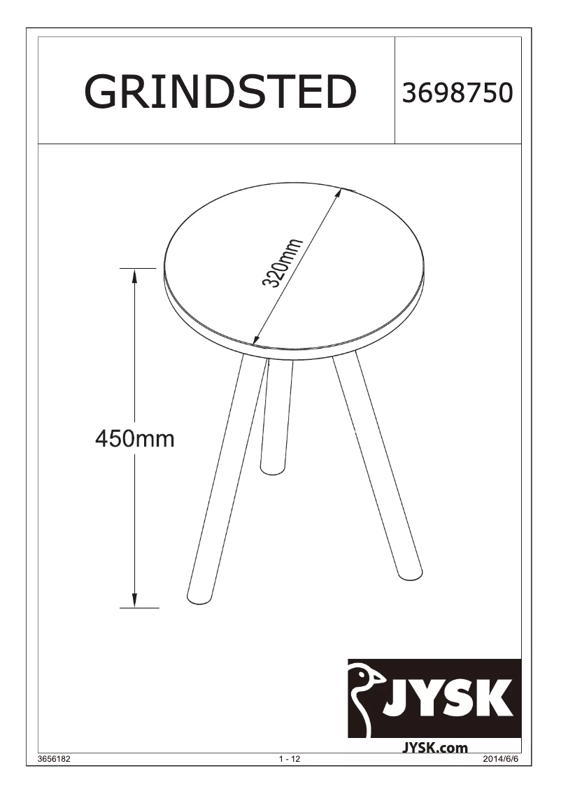 Page n°1 - Manuel utilisateur JYSK Grindsted