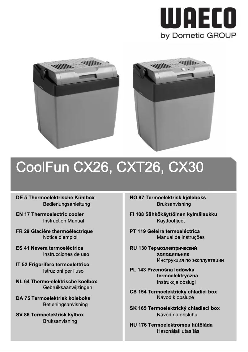 Imagen de la primera página del manual del dispositivo COOLFUN CX 26