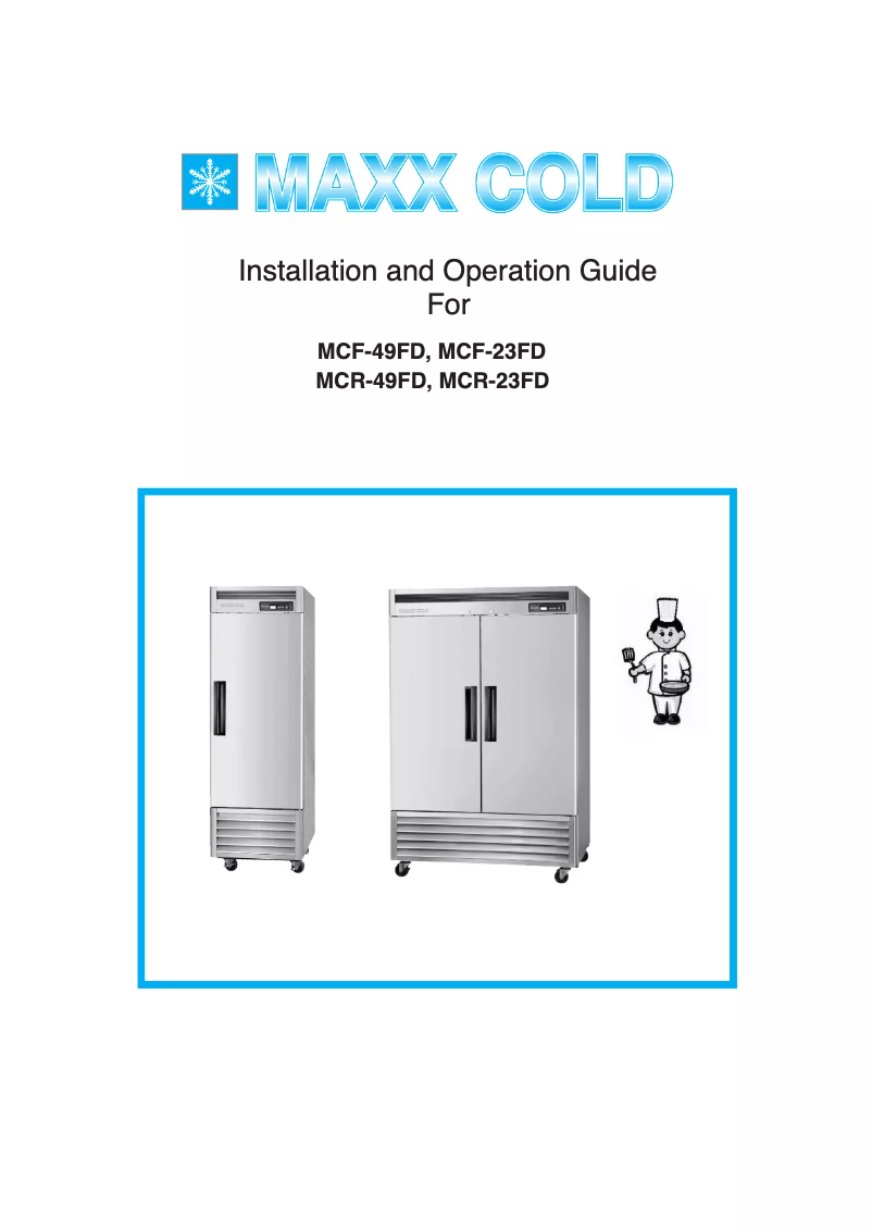 Page 1 de la notice Manuel utilisateur Maxx Cold MCR-23FD