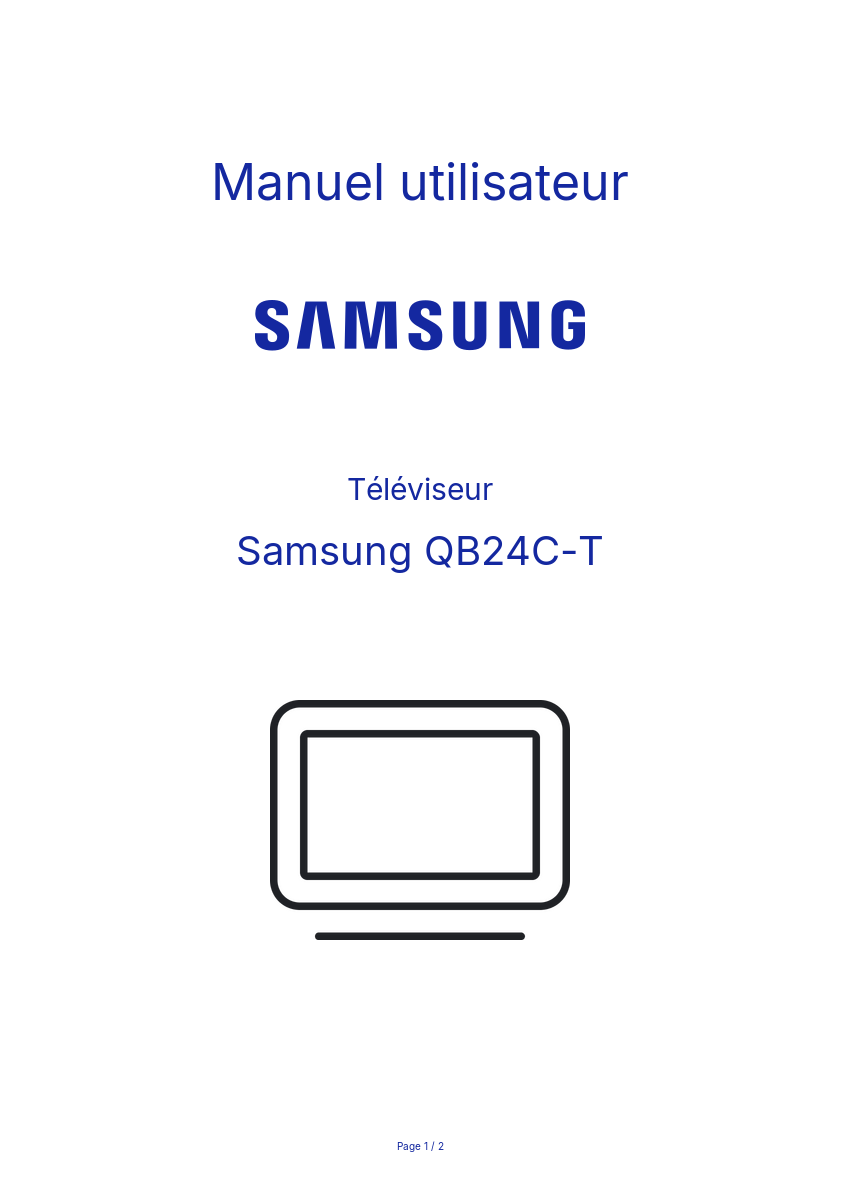 Image de la première page du manuel de l'appareil QB24C-T