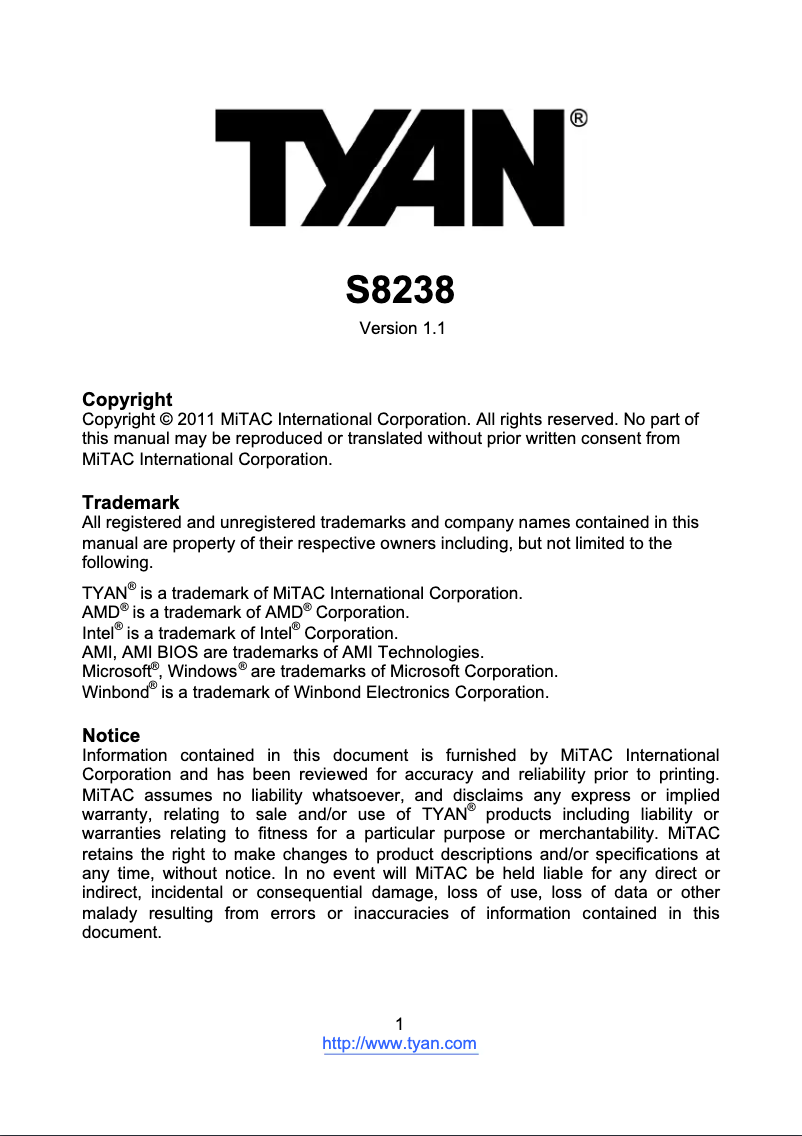 Image de la première page du manuel de l'appareil S8238