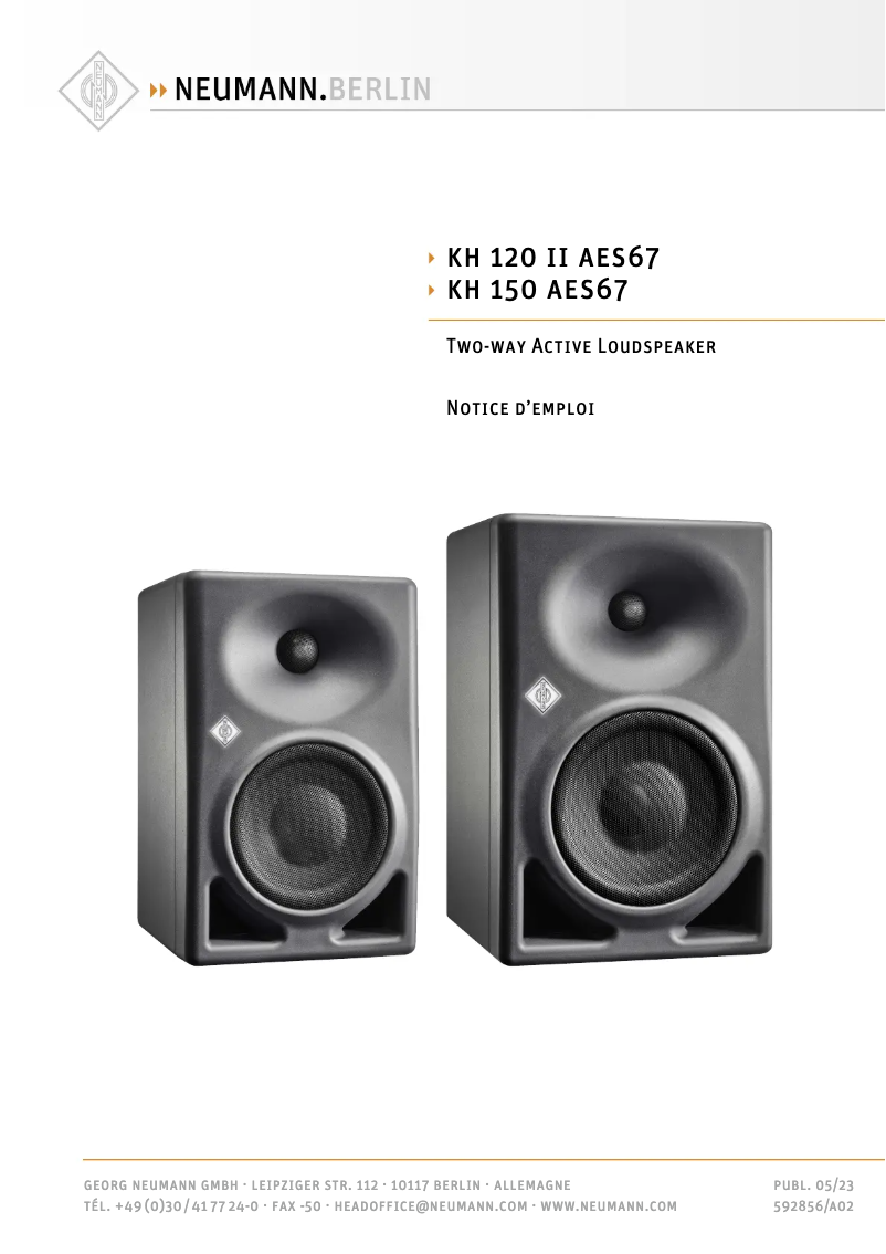 Page n°1 - Manuel utilisateur Neumann MA 1