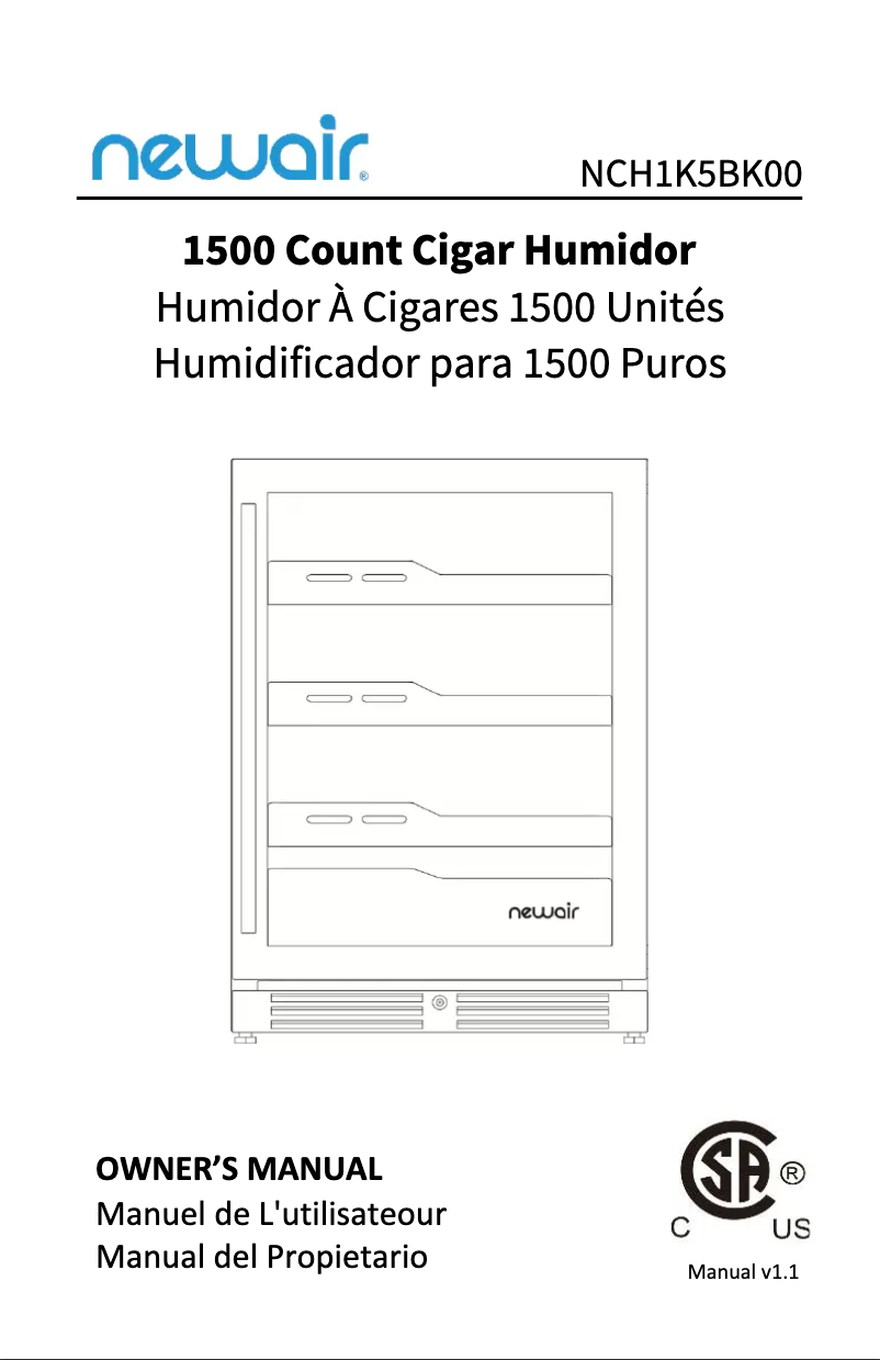 Page n°1 - Guide de démarrage rapide NewAir NCH1K5BK00