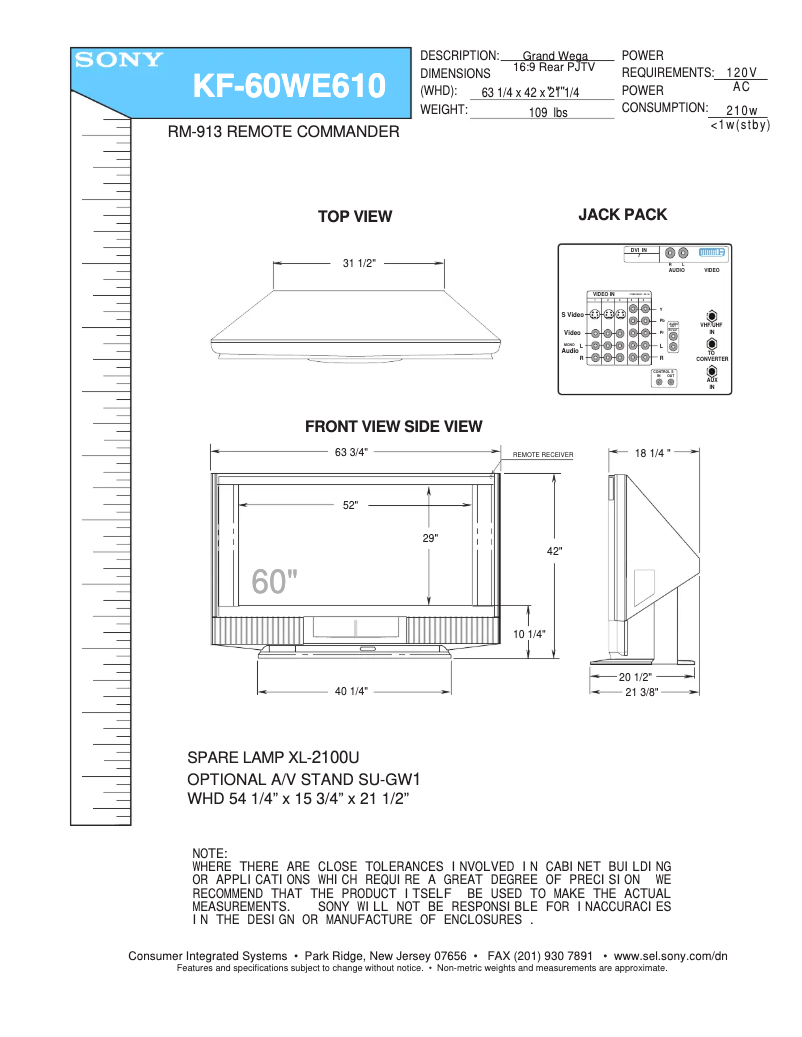 Image de la première page du manuel de l'appareil KF-60WE610