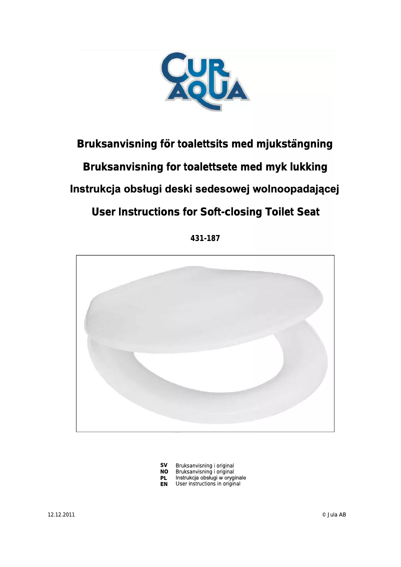 Página 1 del manual Manual de usuario CurAqua 431-187