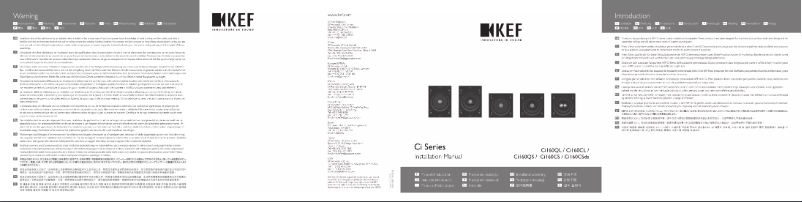 Page n°1 - Manuel utilisateur KEF Ci160QL