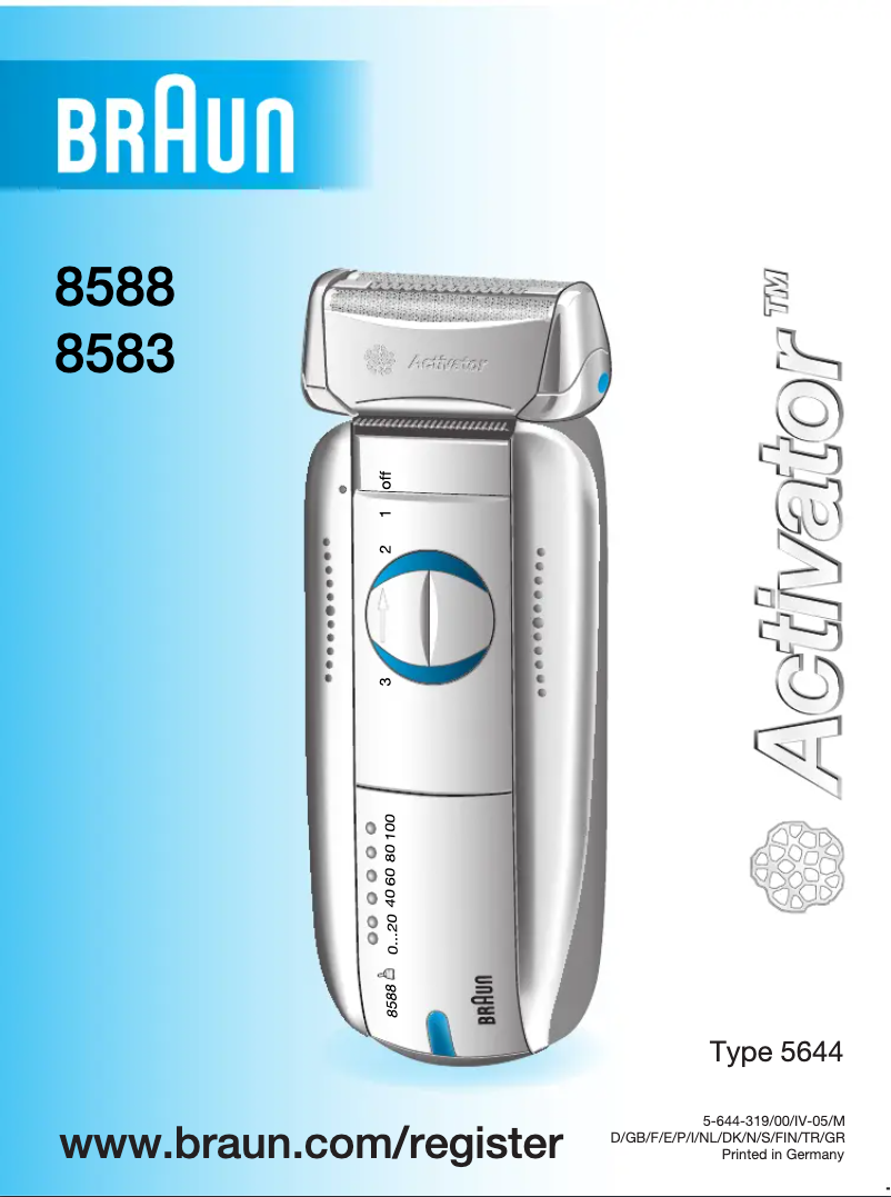 Image de la première page du manuel de l'appareil Activator 8583