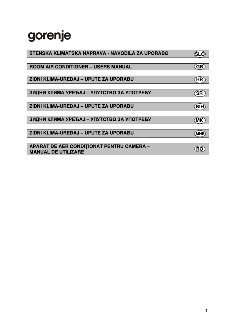 Page 1 de la notice Manuel utilisateur Gorenje KAS53ZSDCINVA