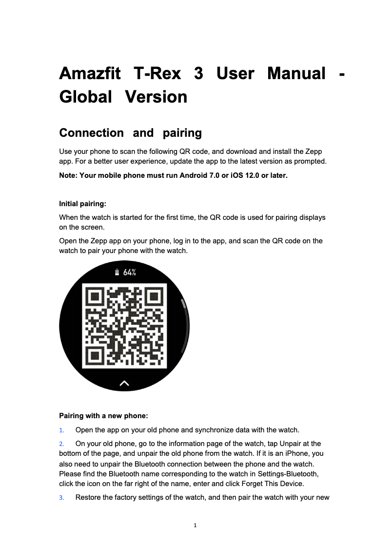 Image de la première page du manuel de l'appareil T-Rex 3