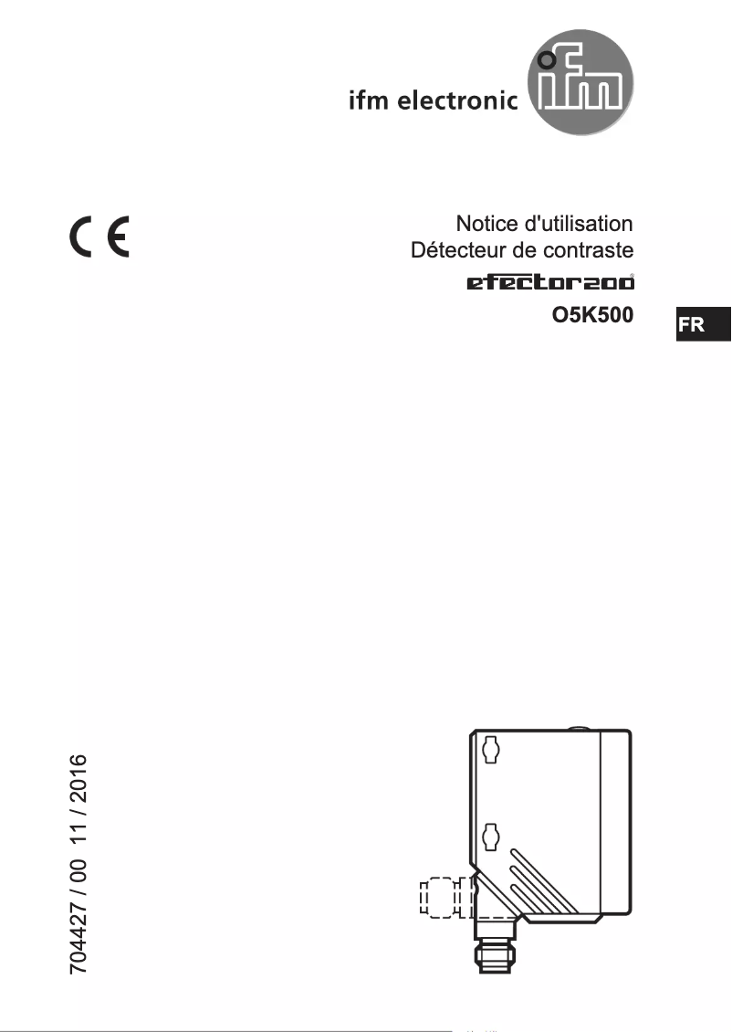 Page n°1 - Manuel utilisateur IFM O5K500