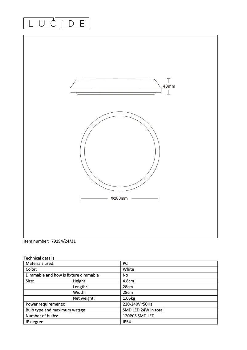 Image de la première page du manuel de l'appareil Tisis led 79194/24/31
