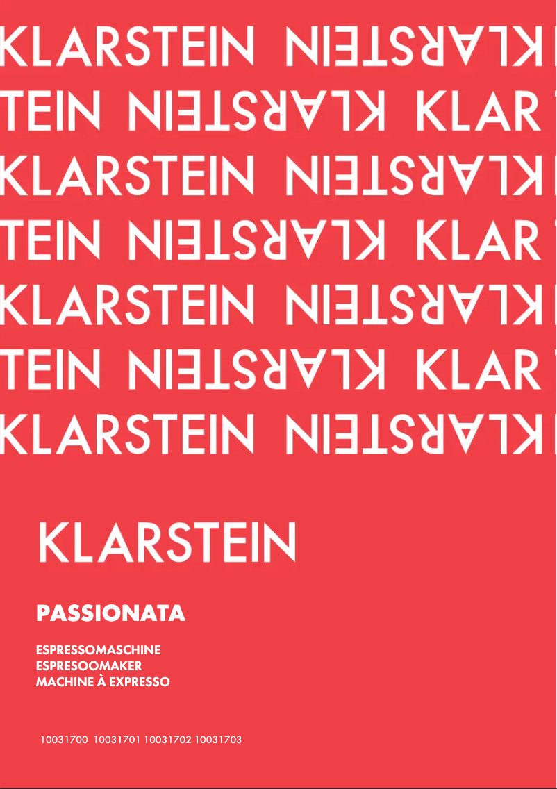 Page 1 de la notice Manuel utilisateur Klarstein Passionata