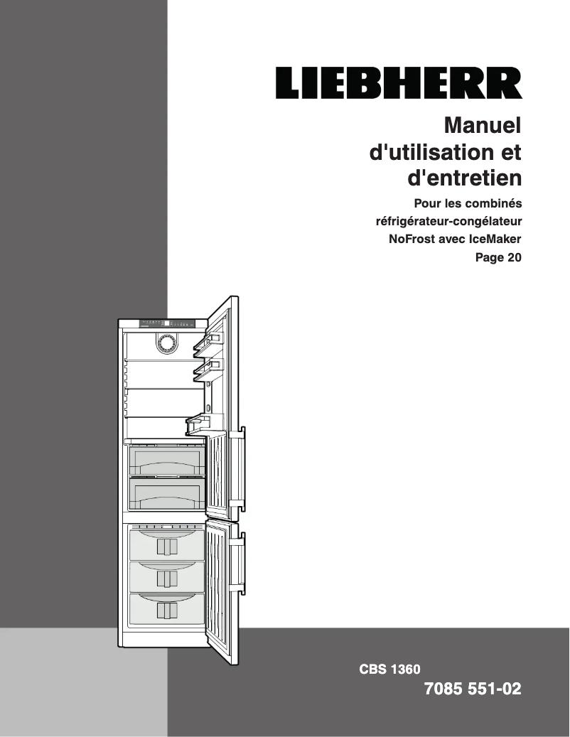Page n°1 - Manuel utilisateur Liebherr CBNPes 4066