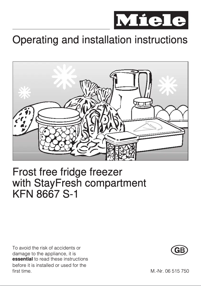 Page 1 de la notice Manuel utilisateur Miele KF 8667 S