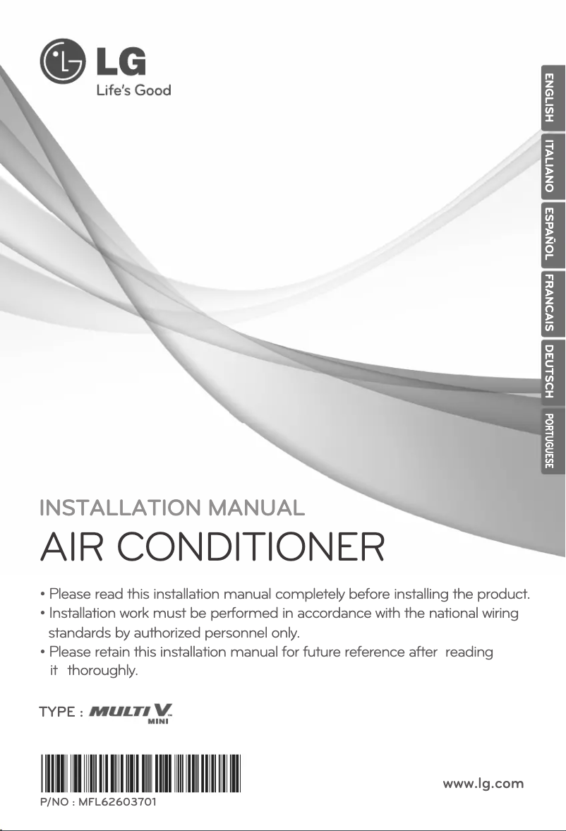 Page 1 de la notice Manuel utilisateur LG ARUV40GS2A