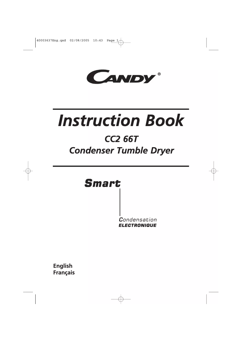 Page 1 de la notice Manuel utilisateur Candy CC2 66T-47