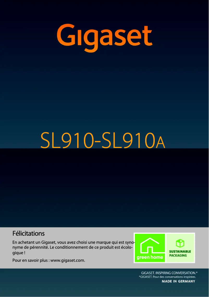 Página 1 del manual Manual de usuario Siemens Gigaset SL910