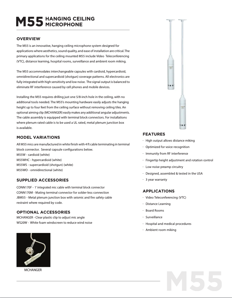 Image de la première page du manuel de l'appareil M55