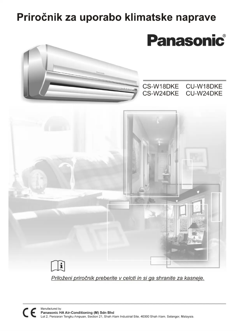 Page 1 de la notice Manuel utilisateur Panasonic CU-W18DKE