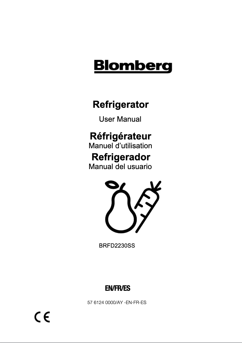 Page 1 de la notice Manuel utilisateur Blomberg BRFD 2230 SS