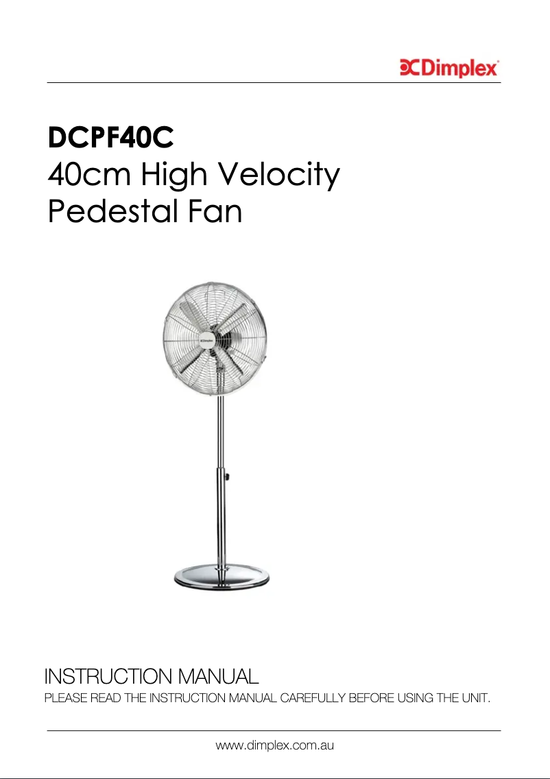 Página 1 del manual Manual de usuario Dimplex DCPF40MB