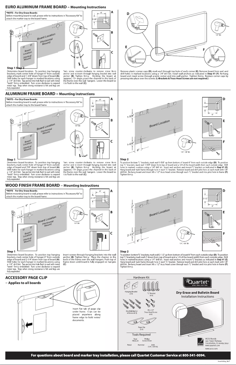 Page n°1 - Manuel utilisateur Quartet Classic S537