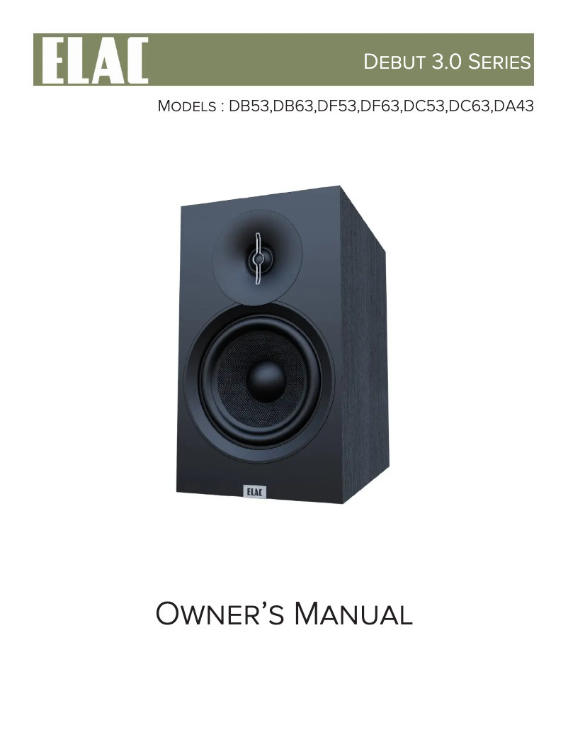 Page n°1 - Manuel utilisateur ELAC Debut 3.0 DC63