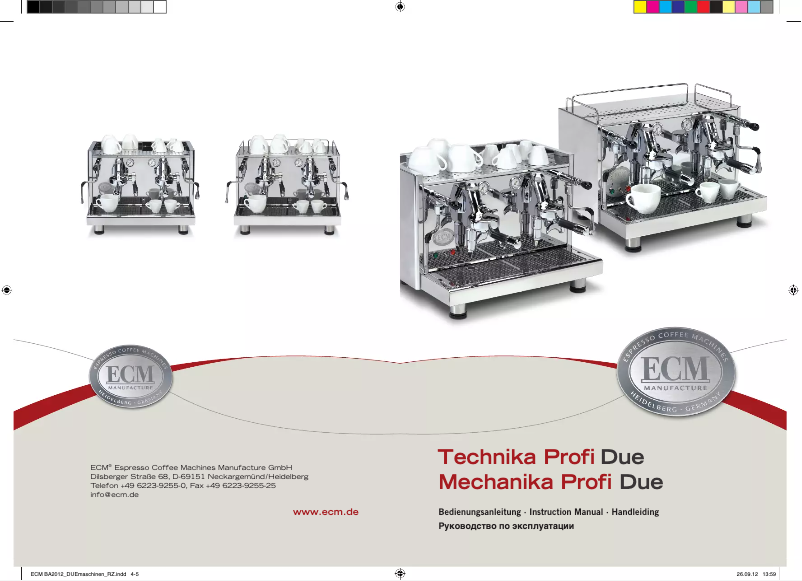 Image de la première page du manuel de l'appareil Technika Profi Due