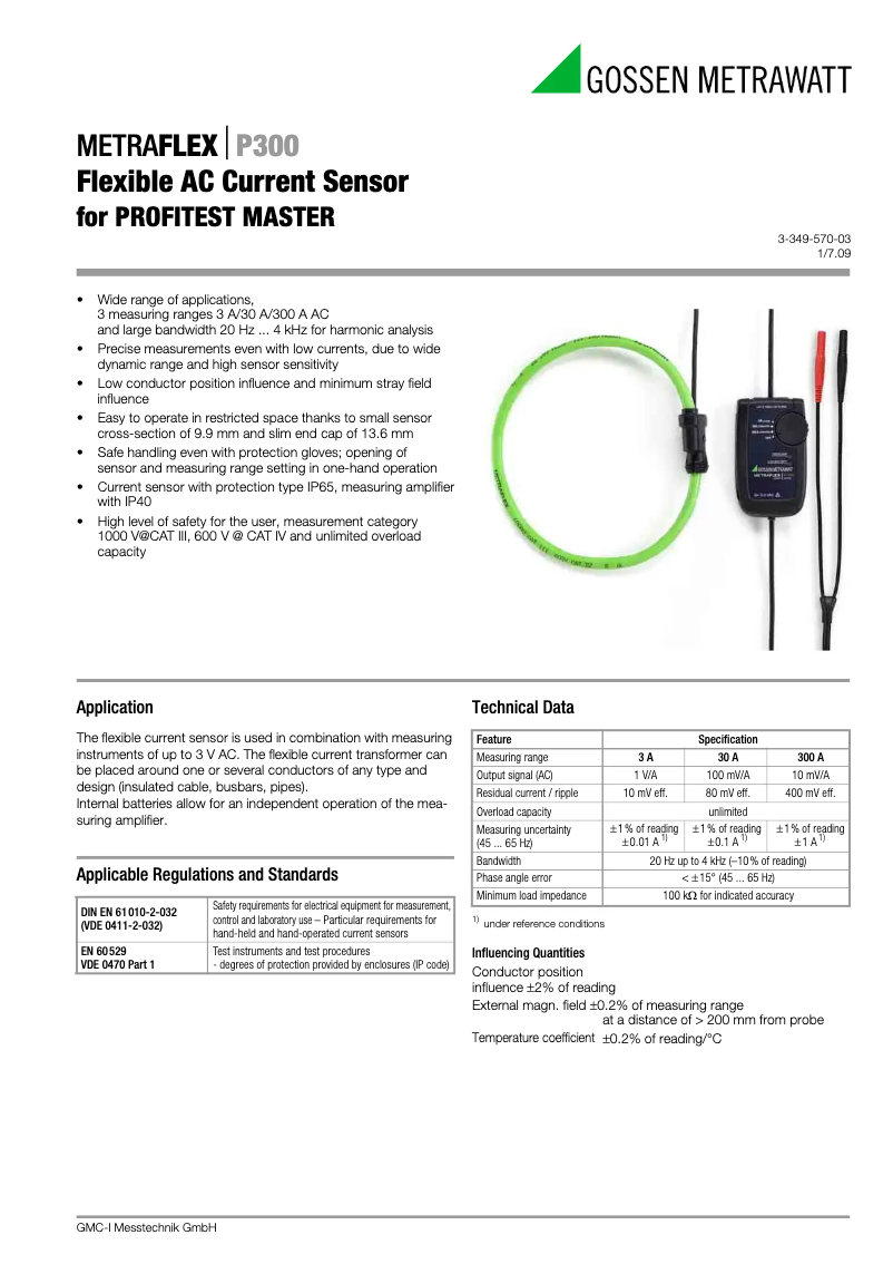 Image de la première page du manuel de l'appareil METRAFLEX P300