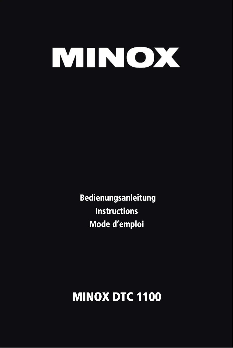 Page n°1 - Manuel utilisateur Minox DTC 1100