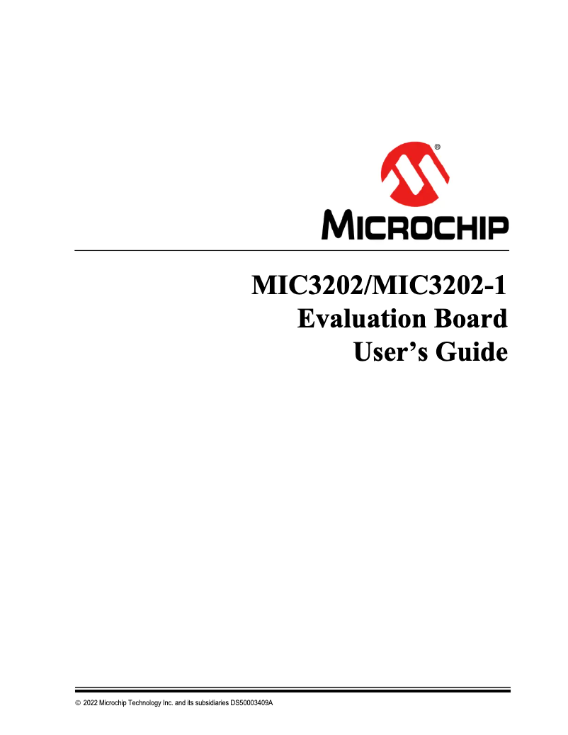 Page 1 de la notice Manuel utilisateur Microchip MIC3202