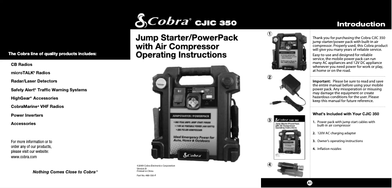 Página 1 del manual Manual de usuario Cobra CJIC 350