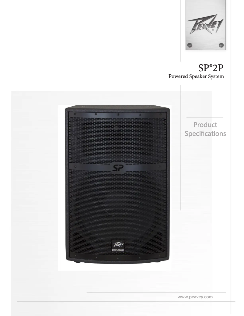 Page 1 de la notice Manuel utilisateur Peavey SP 2P