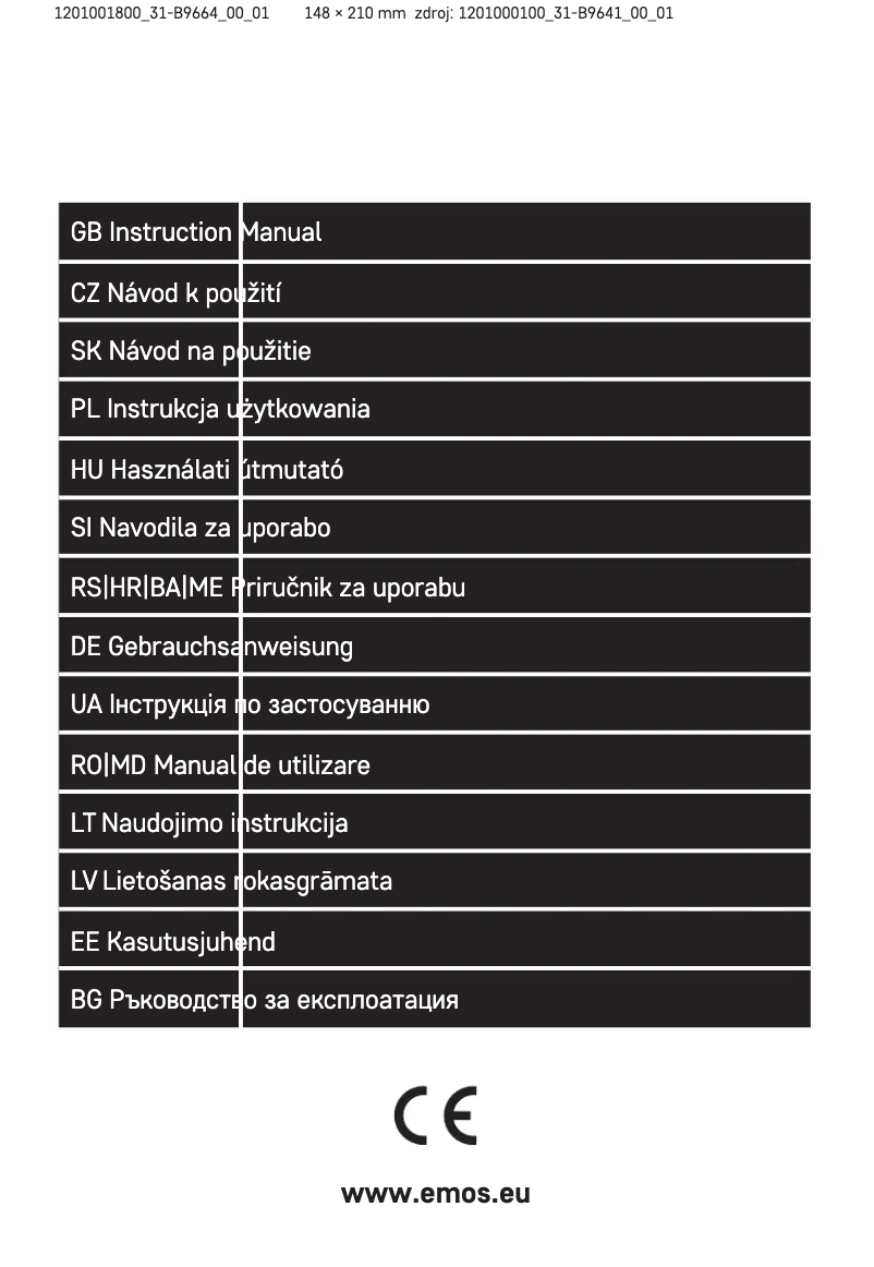 Page n°1 - Manuel utilisateur Emos B9664