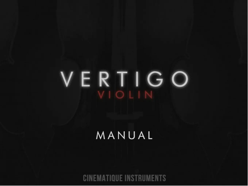 Page 1 de la notice Manuel utilisateur Steinberg Vertigo Violin
