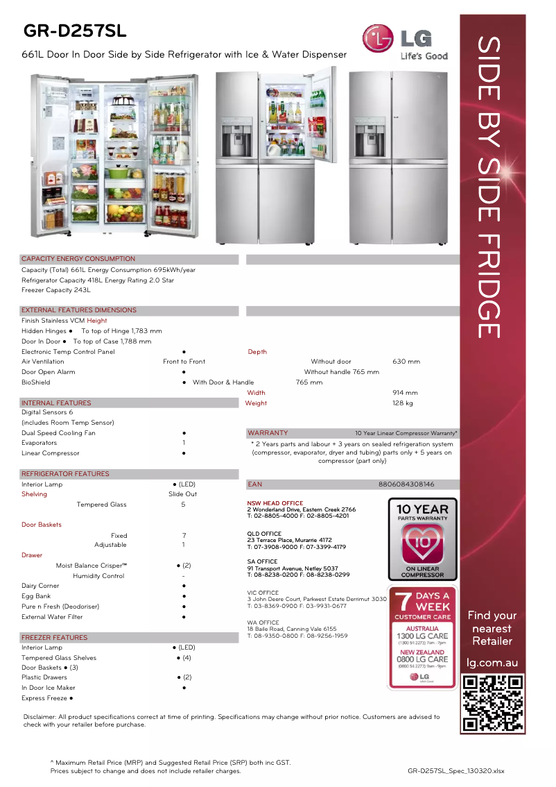 Página 1 del manual Manual de usuario LG GR-D257SL