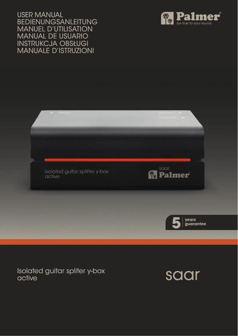 Page 1 de la notice Manuel utilisateur Palmer RIVER saar