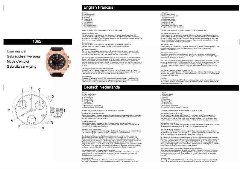 Page n°1 - Manuel utilisateur Davis 1362
