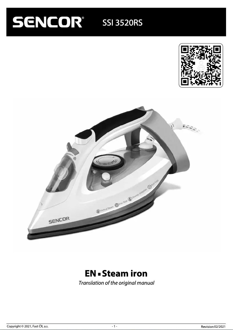 Image de la première page du manuel de l'appareil SSI 3520RS